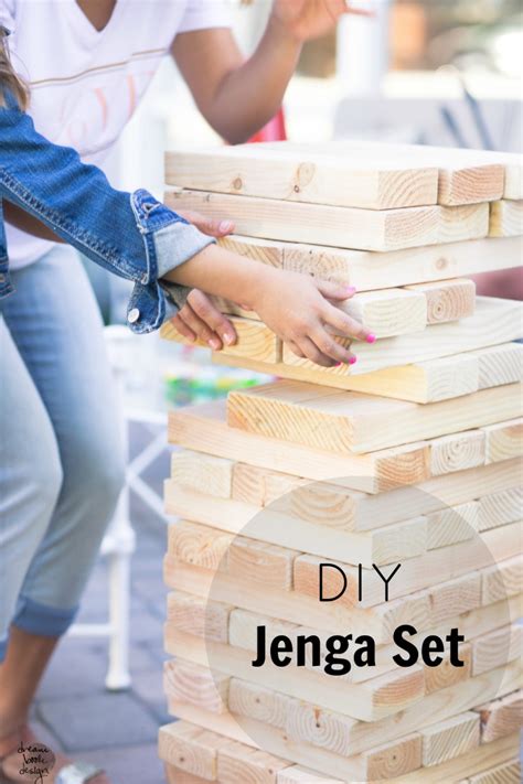 How To Diy A Large Jenga Game Dream Book Design