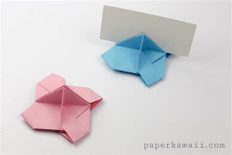 Origami Card Holder Instructions Paper Kawaii