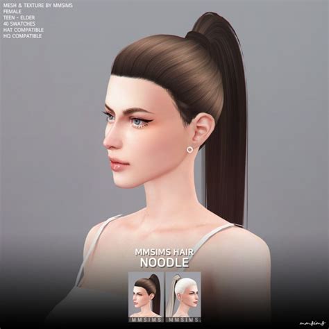 Mmsims Hair 27 Noodle Sims 4 Downloads
