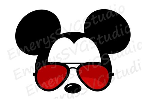 SVG DXF File For Mickey With Sunglasses Etsy