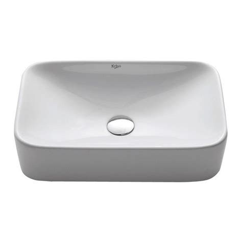 Browse our stunning range of ceramic sinks. Kraus Ceramic Rectangular Bathroom Sink & Reviews ...