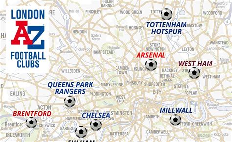 Map Of London Premier League Teams Map Of World