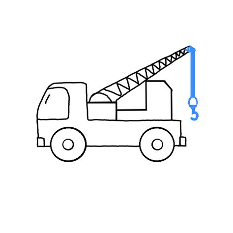 How To Draw A Crane Truck Step By Step Easy Drawing Guides Drawing
