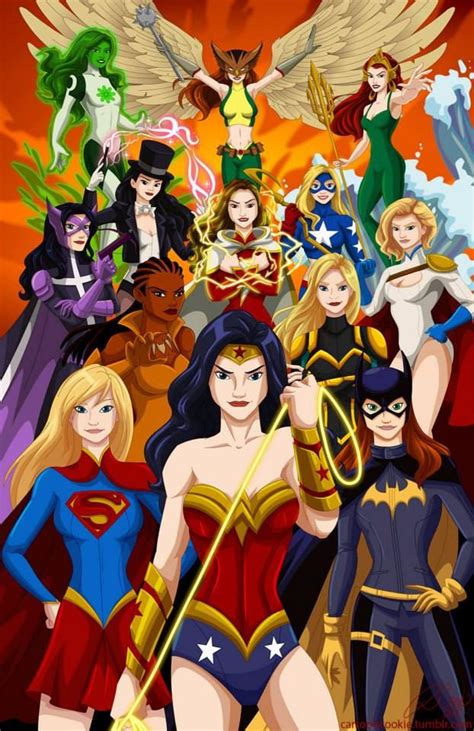 All Female Justice League Etsy Girl Superhero Superhero Comics Girls