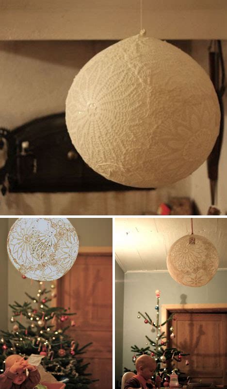 Diy Doily Light Simple Suspended Sphere Lace Lamp Shade