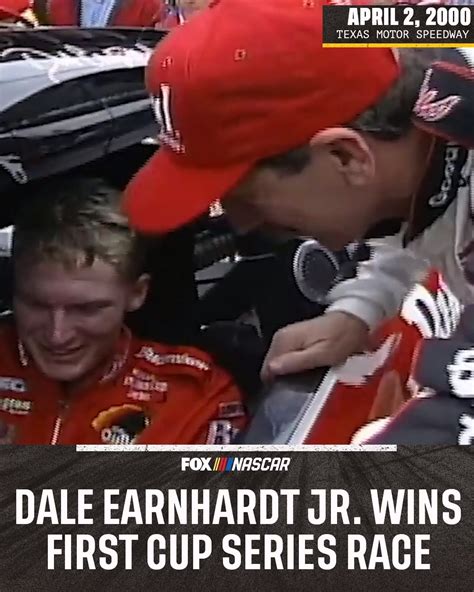 April 2 2000 Dale Jr Wins First Nascar Cup Series Race He Made The Old Man So Proud Dale