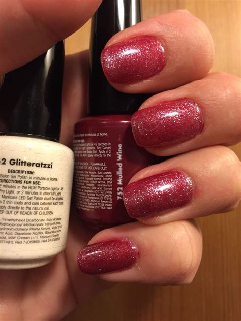 Red Carpet Manicure Mulled Wine And Glitteratzzi Rcm Red Glitter Nails