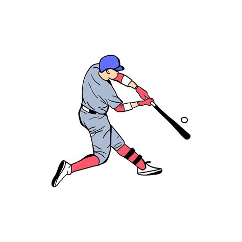 Premium Vector Baseball Player Vector Illustration Baseball Sport