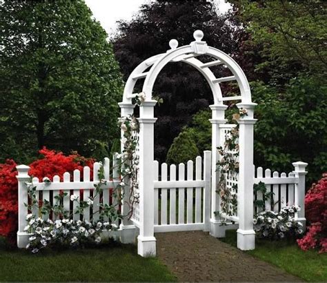 White Picket Fence Pergola Garden Garden Arbor Garden Gates