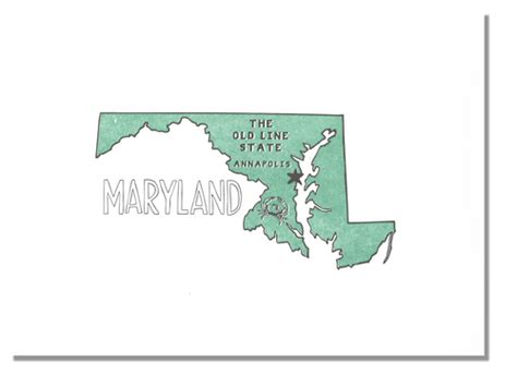 Maryland State Print The Old Line State Power And Light Press Wholesale