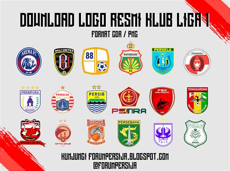 Logo Klub Sepak Bola Liga 1 Indonesia