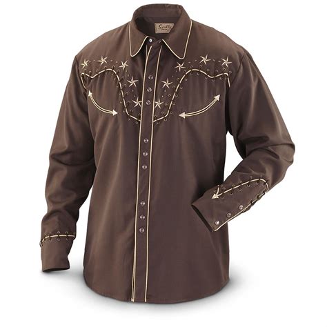 Scully Men's 853 Long-Sleeve Western Shirt - 643195, Shirts & Polos at ...