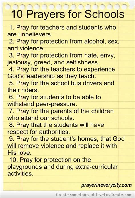 10 Prayers For Schools School Prayer Back To School Prayer Prayers
