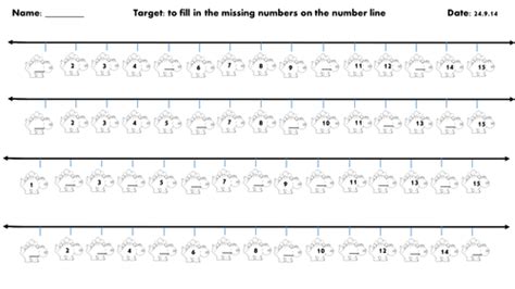 Complete The Number Line Teaching Resources