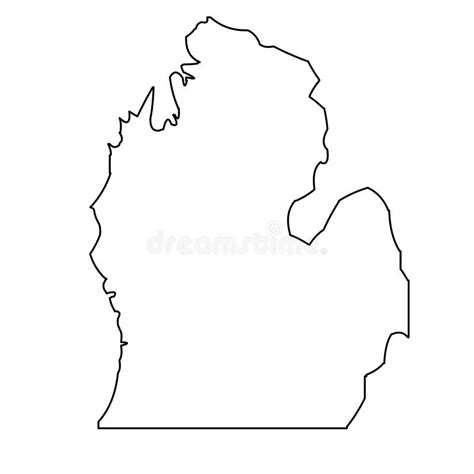 Outline Of Michigan Map Amargo Marquita