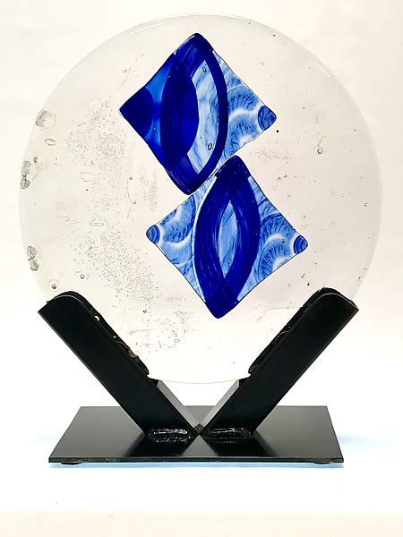 Blue Fused Casting By Dierk Van Keppel Art Glass Sculpture Artful Home