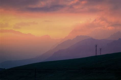 Orange Purple Sunset From The Alps From Colle Di Sampeyr Flickr