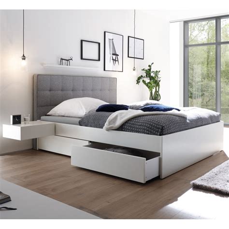 Bett 120 x 200 cm in weiß: Hasena Funktionsbett mit Schubladen Elito weiß mit Kopfteil 120x200 cm
