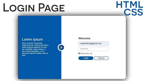 Login Page On Website Layout Using Html Css Html Css Projects Html Hot Sex Picture