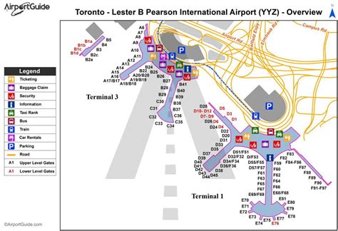 Toronto Airport Mapa Aeropuerto Internacional De Toronto Mapa Canadá