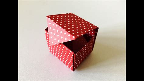 Easy Origami Box วิธีพับกล่องมีฝาปิด โอริกามิ Youtube