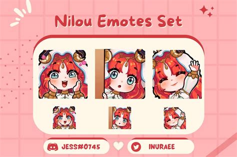 Nilou Emotes Set Genshin Impact For Twitch Discord Youtube Cute For