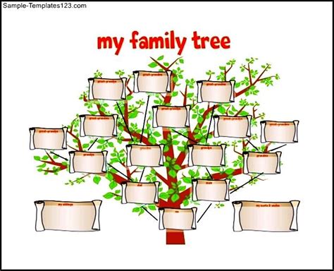 Click any family tree template to see a larger version and download it. Family Tree Template for Kids Free PDF Format - Sample ...