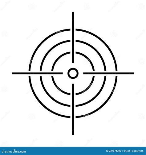 Target Icon Ambition Symbol Isolated Object Marketing Strategy Goal