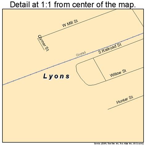 Lyons Pennsylvania Street Map 4245752
