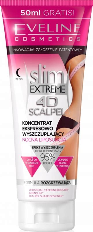 eveline cosmetics slim extreme 4d scalpel express slimming concentrate night 200 ml 50 ml