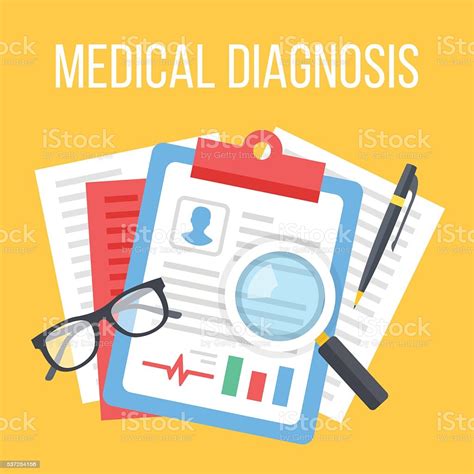 Medical Diagnosis Flat Illustration Diagnosis Clinical 