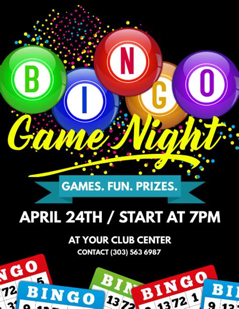 Bingo Game Night Flyer Template Postermywall