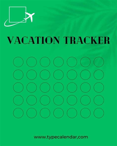 Free Printable Vacation Tracker Templates Never Miss A Day Off Again