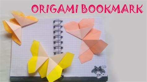 Origami Butterfly Bookmark Origami Easy Youtube
