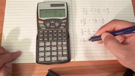 You can see that the equation defines half of pi as the sum of a fraction. How to use fraction key on classic calculator (Sharp EL ...