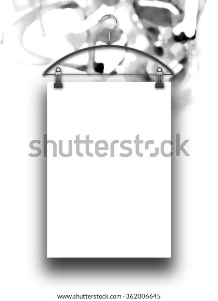 Closeup One Hanged Paper Sheet Clothes Stock Illustration 362006645