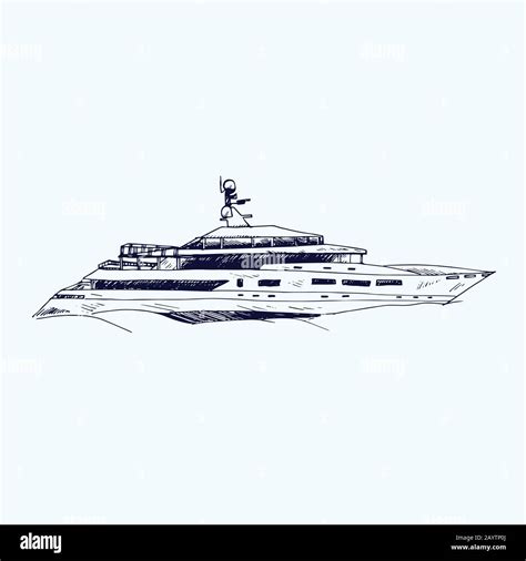 Luxury Yacht Drawing