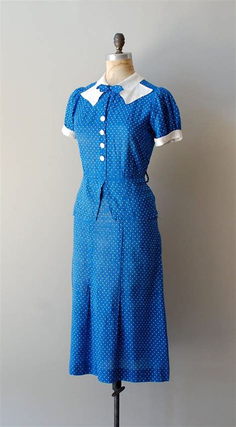 1930s Dress 30s Dress Deauville Dress Etsy 1930s Fashion