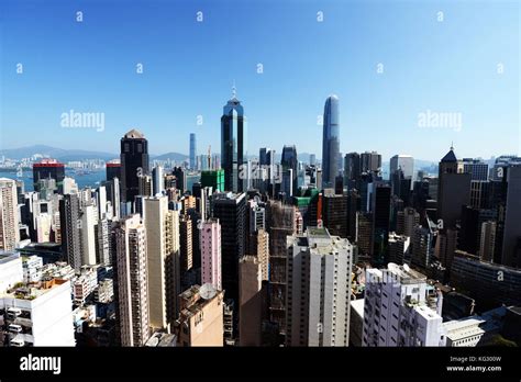 Skyline Of Hong Kongs Central District Stock Photo Alamy