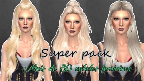 Super Pack De Cabelos Femininos The Sims 4 Youtube