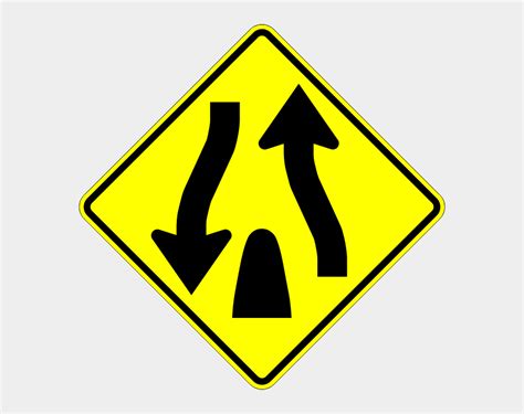 W6 2 Divided Highway Ends Symbol Divided Highway Begins And Ends Sign