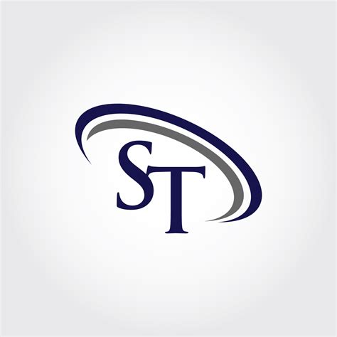 Monogram St Logo Design By Vectorseller Thehungryjpeg