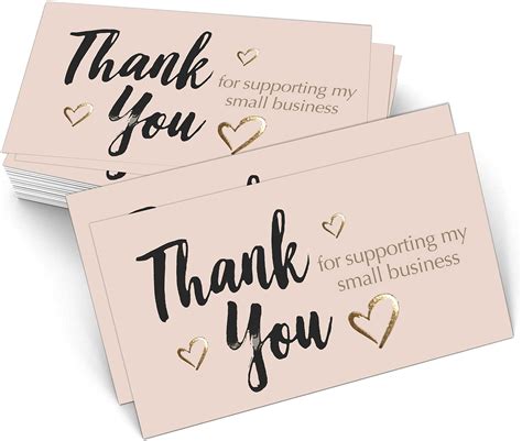 Buy Easykart 120 Thank You For Supporting My Small Business Cards Gold