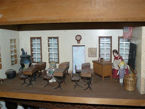 Scranberry Coop Antique School House Vintage Wooden Dollhouse