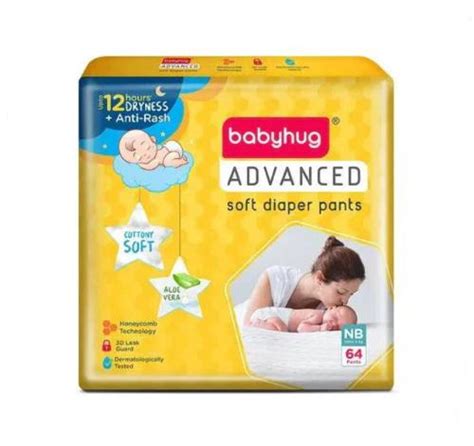 Babyhug Advanced Pant Style Diapers Newborn 64 Pieces