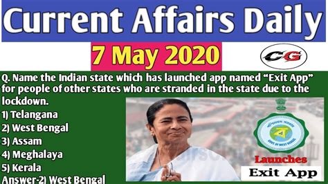 7 May 2020 Current Affairs Daily Current Affairs Current Affairs In