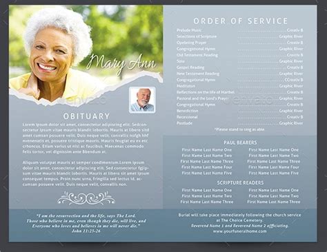 Free 12 Best Memorial Service Program Examples And Templates Download