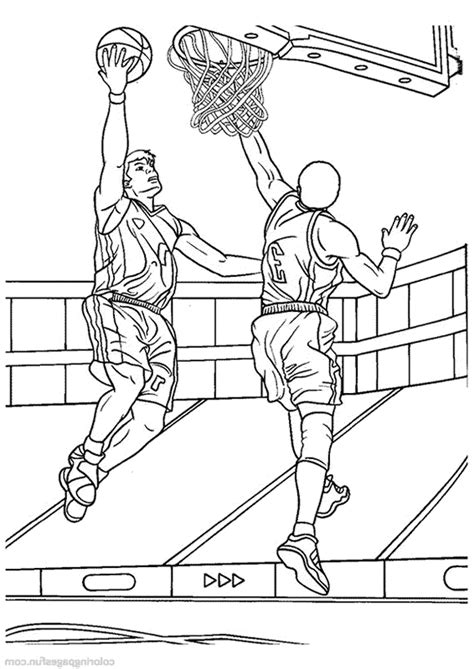Basketball Coloring Pages - Kidsuki