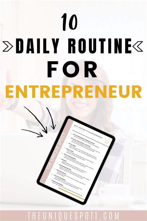 Daily Routine Checklist Daily Planner For Entrepreneur Etsy Canada
