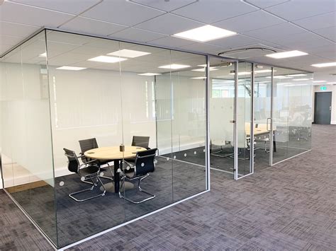 Frameless Glass Meeting Rooms With Soundproofing For Glx Limited In